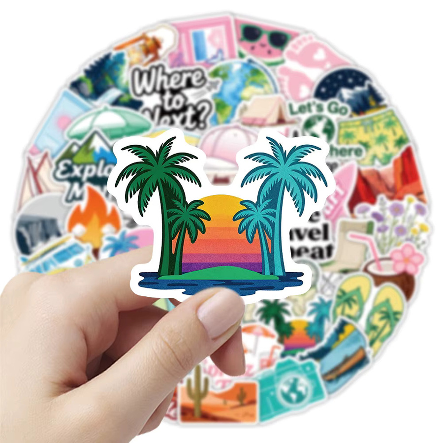50 Stück Outdoor-Wander- und Camping-Aufkleber in Multicolour für Laptop, Gepäck und DIY-Projekte - Bild 2