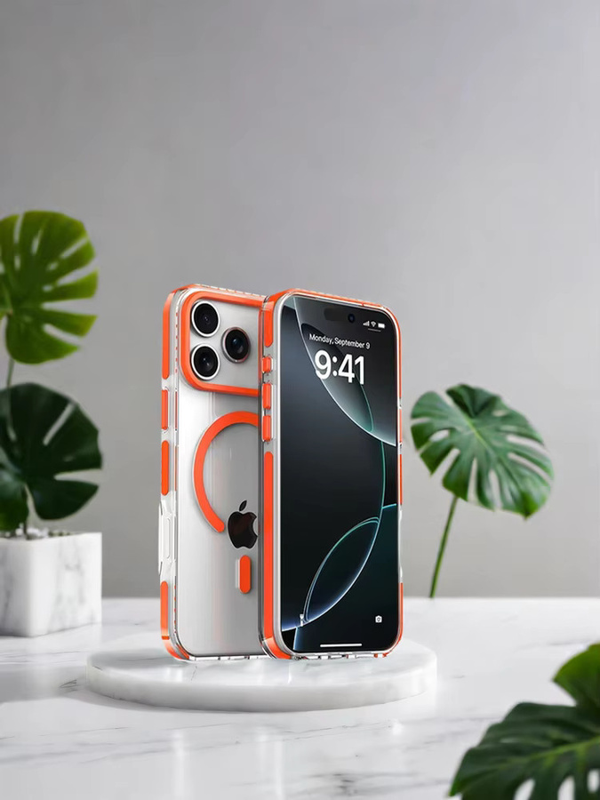 Luxuriöse HD-Telefonhülle mit PE-gestreifter Bordüre für Apple iPhone 17, 16, 15, 14, 13, 12 (Pro Max, Plus, Air) mit MagSafe magnetischer kabelloser Ladefunktion in Blau - Bild 5