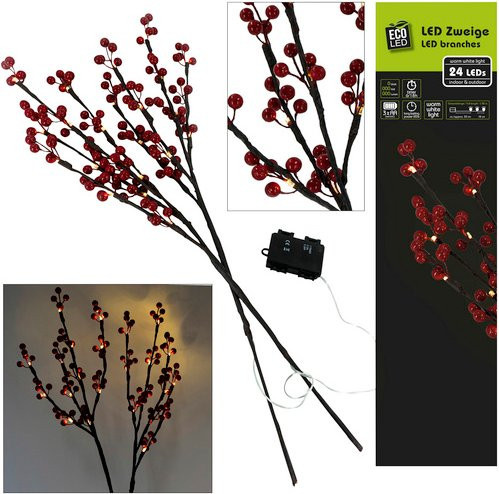 NOOR living Deko-Tannenzweig in Braun und Rot mit herbstlichem Design, Höhe: 76 cm - Bild 1