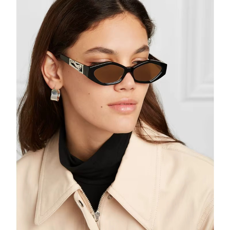 Samjune Sonnenbrille Cat Eye, Vollrand, Kunststoff, Schwarz, Damen - Bild 2