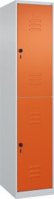 C+P Doppelstock-Spind Classic PLUS mit 1 Abteil, Stahlkonstruktion, Lichtgrau, H x B x T: 185 x 40 x 50 cm - Bild 1