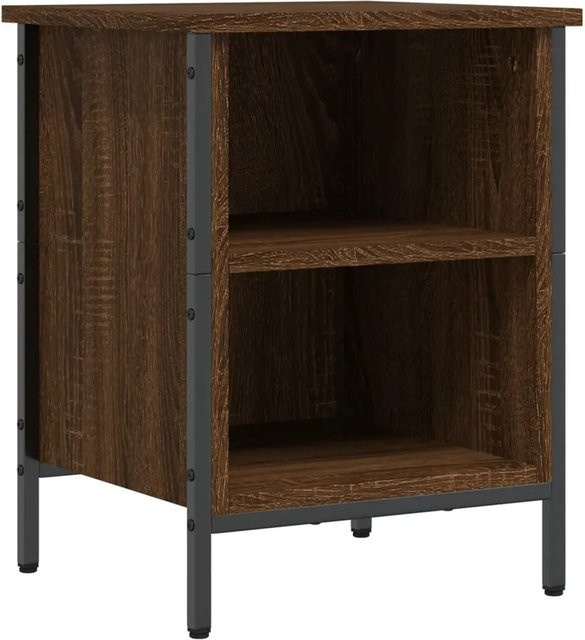 vidaXL Schuhregal in Eiche Braun aus Holzwerkstoff und pulverbeschichtetem Stahl, B/T/H: 38 x 35 x 50 cm - Bild 1