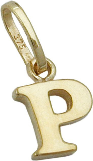 Paolo Renzo Buchstabenanhänger, 375 Gold, Unisex, 8x6,5mm - Bild 1