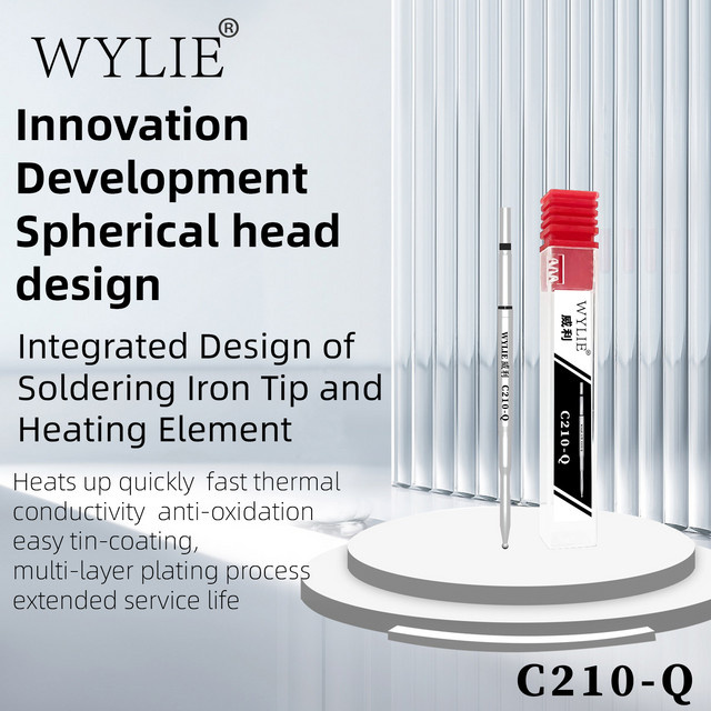 WYLIE C210-Q sphärische Lötkolbenspitze mit 1 mm Durchmesser für die Präzisionsreparatur von Elektronik - Bild 1