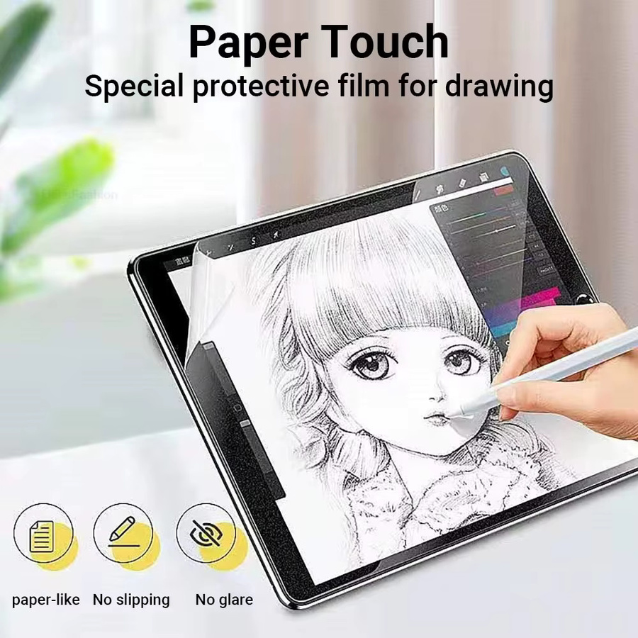 3er Pack Papierähnlicher Displayschutz für Samsung Galaxy Tab S10 FE, S9 FE Plus, S9, S8, S7, S6 Lite, A9 Plus, A8, A7 Lite in Transparent - Bild 3