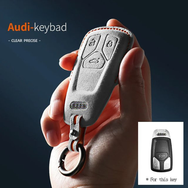 Wildleder Fernbedienung Schlüssel Abdeckung für Audi A4 B9 A5 A6 8S 8W Q5 Q7 4M S4 S5 S7 TT TTS TFSI RS Schutz Case - Bild 1