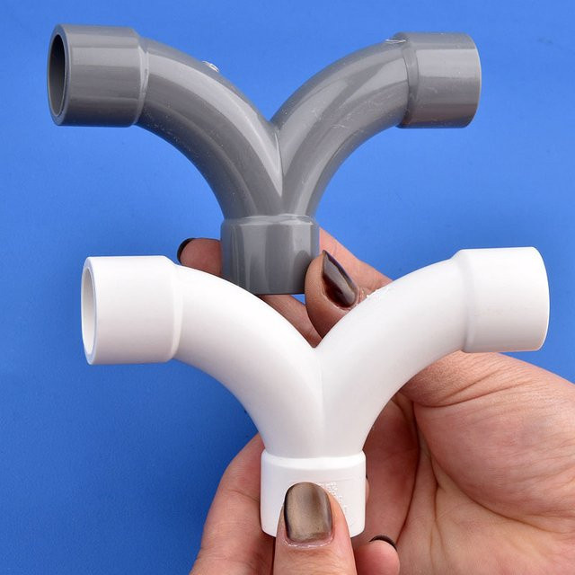 SgooHan PVC-Rohr-Verbindungssatz T-Stück 3-Wege-Splitter in Grau für Gartenbewässerung mit 20 mm, 25 mm oder 32 mm Durchmesser - Bild 1