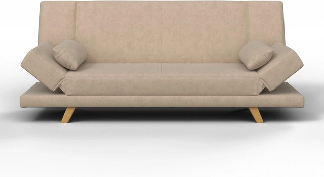Bessagi Home Schlafsofa Funky in Beige aus Webstoff mit Click-Clack-Funktion - Bild 1