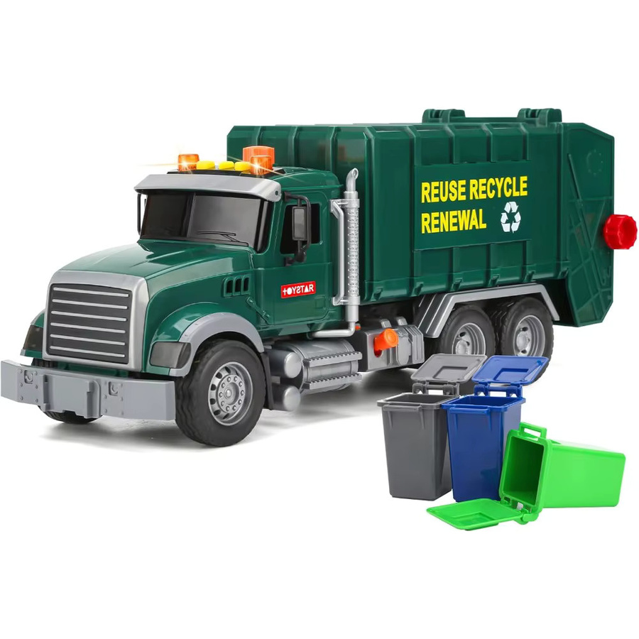 SONGYI Müllwagen-Spielzeug, Modellauto, mit Lichtern und Geräuschen, Set / Bundle - Bild 7