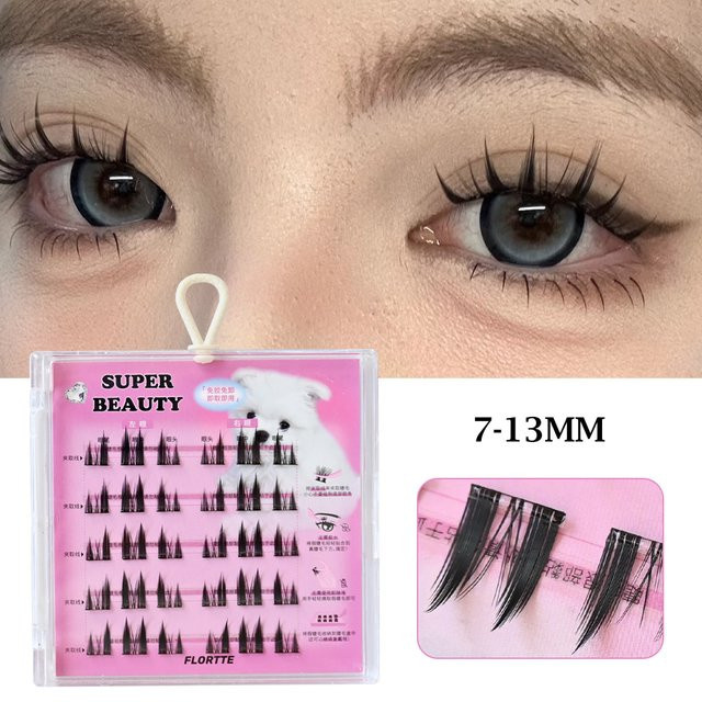 BLINKWAVE Manga Spiky Cat Elf Cluster Wimpern, Black, 36 Stück, Unisex - Bild 1