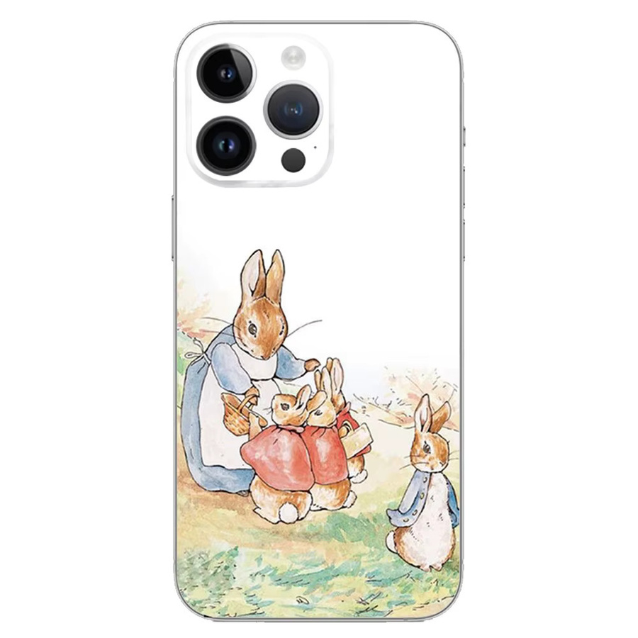 P-Peter Rabbits Handyhülle aus transparentem Silikon für iPhone 16, 15, 14, 13, 12, 11, XR, XS, X, 7, 8, SE und Mini - Bild 3