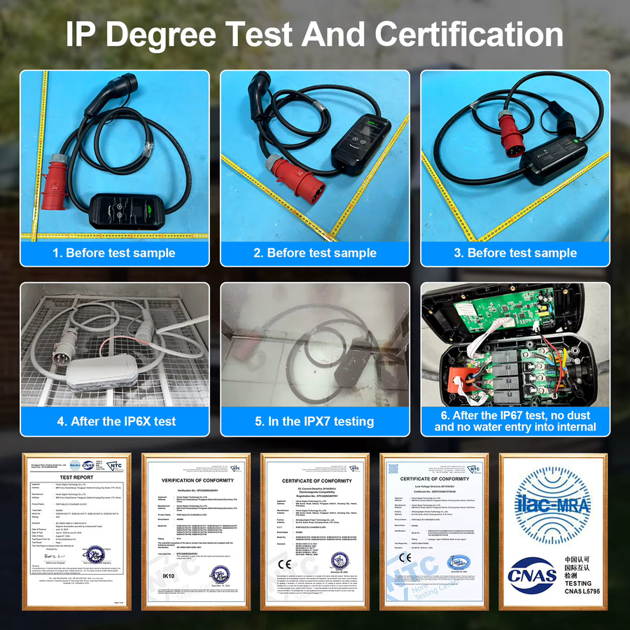 KOLANKY Tragbares EV-Ladegerät Typ 2 in Schwarz mit Tuya App Steuerung und Wi-Fi, 16A, 3,6 kW, EVSE-Wallbox mit Timer für Elektrofahrzeuge und Hybridautos, Kabellänge: 3,5 m - Bild 2