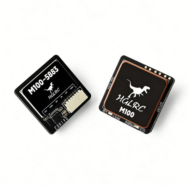 HGLRC GPS-Modul mit Kompass, Keramikantenne, integrierten LED-Anzeigen, black - Bild 1