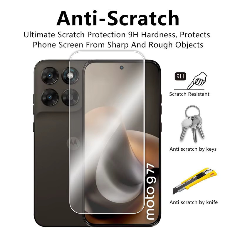 Motorola Moto G77 G67 G57 Power Displayschutz aus gehärtetem Glas und Objektivfolie, transparent - Bild 4