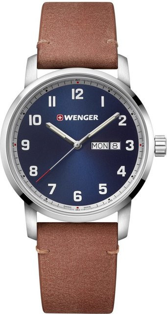 Wenger Attitude Herrenuhr, Quarz, Edelstahl, Blau, 42 mm, 10 ATM - Bild 1