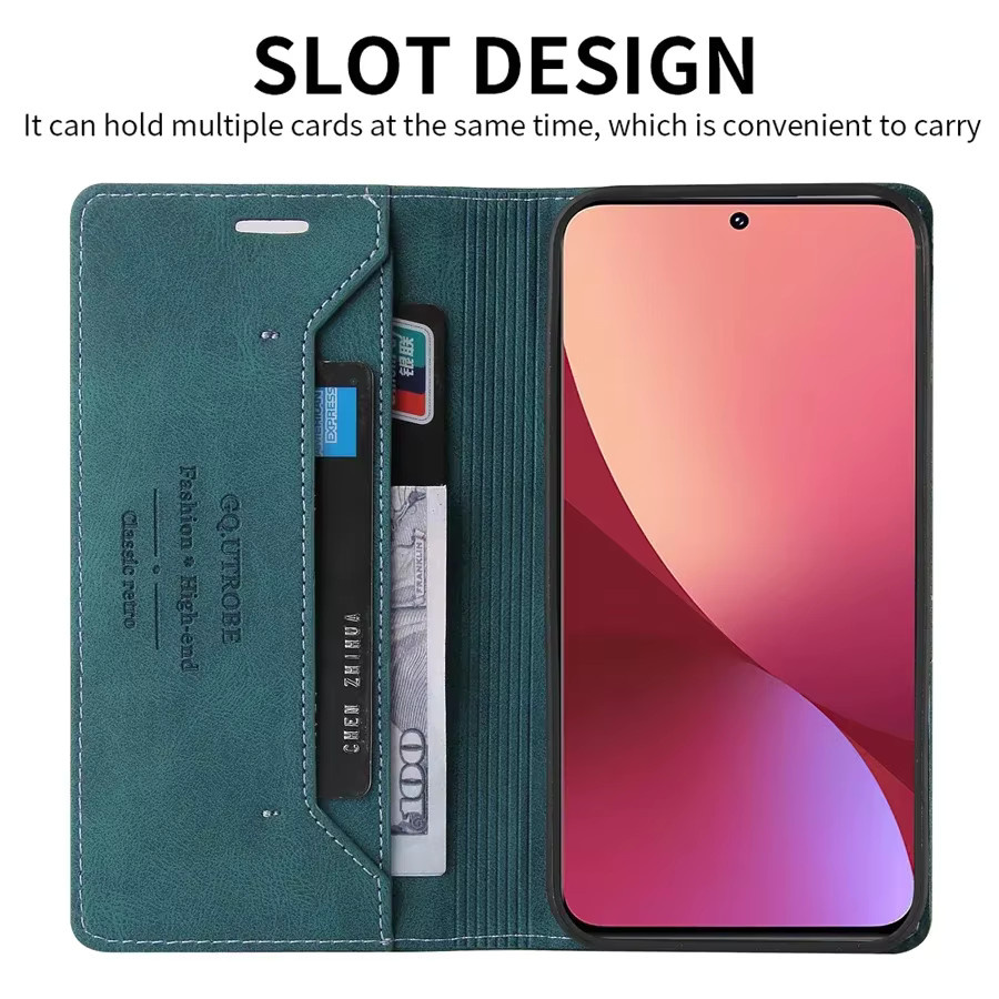 Magnetische Flip Leder-Brieftasche für Xiaomi Poco Redmi in Rot - Bild 2