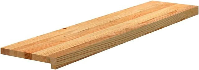 vidaXL Treppenstufen Set aus Massivholz Eiche in Hellbraun, 12 Stück, B/T/H: 110 x 30 x 2 cm - Bild 1