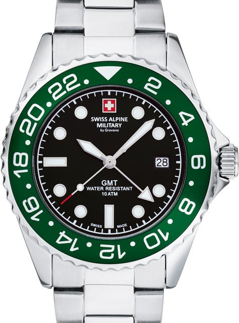Swiss Alpine Military Diver Herrenuhr, Quarz, Edelstahl, 42 mm, 10 ATM - Bild 1