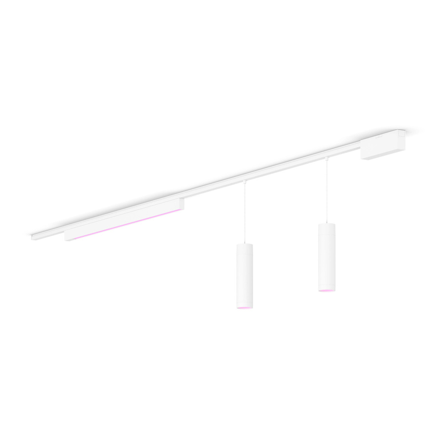 Philips Hue Perifo Basis-Set Gerade Deckenleuchte in Weiß mit 2 Pendelleuchten und 1 Lightbar - Bild 1