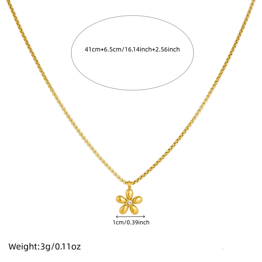 DIEYURO Halskette Edelstahl, Gold, Zirkonia, Damen - Bild 2
