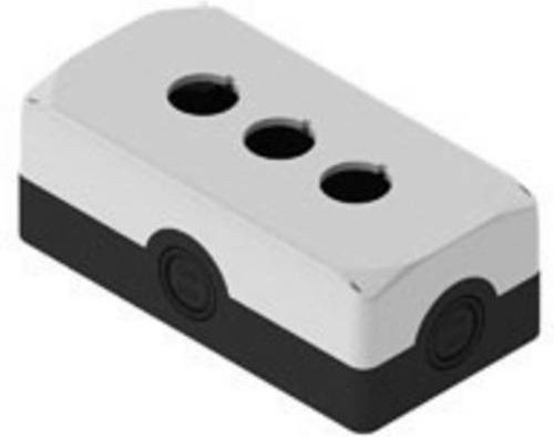 Pizzato Elettrica ES33000 Leergehäuse für 3 Einbaustellen, Schwarz/Grau, L x B x H: 153 x 80 x 56 mm, 5er Pack - Bild 1