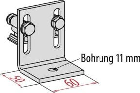 Hymer Bodenwinkel verstellbar in Silber B/T/H: 50,0 x 60,0 cm - Bild 1