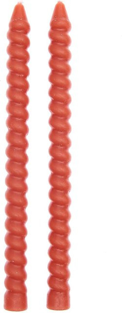 Rico Design Spiralkerzen in Ziegelrot, Durchmesser: 1,4 cm, Höhe: 18 cm - Bild 1