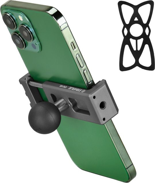 FANAUE Handyhalter aus Aluminiumlegierung mit 360 Grad Rotation und automatischer Verriegelung für Fahrrad und Auto, Schwarz - Bild 1