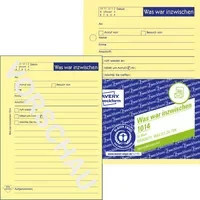 Avery Zweckform Gesprächsnotiz 1014 Was war inzwischen / Was ist zu tun, A6, gelb und orange, liniertes Papier - Bild 1