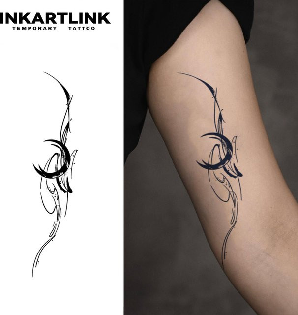 Mond temporärer Tattoo-Aufkleber, wasserfest, semi-permanent - Bild 1