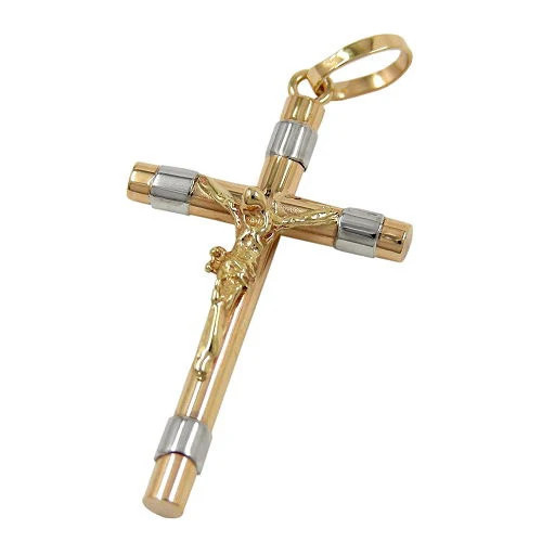 SIGO Anhänger Kreuz bicolor Gold, 375, Unisex - Bild 1