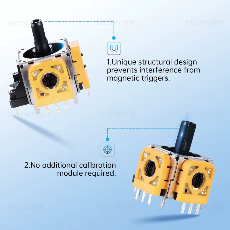 3D Analog Joystick Ersatz Set für PS4, PS5 und Nintendo Switch Pro Controller, Multicolour Gamepad Thumbstick Reparatur Zubehör - Bild 5