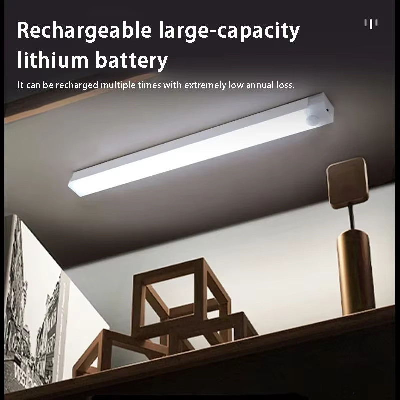 TLEDMP LED-Nachtlicht mit Bewegungsmelder in Weiß, magnetische Installation mit USB-Aufladung, warmweißes Licht für Treppen, Flur und Schränke - Bild 4