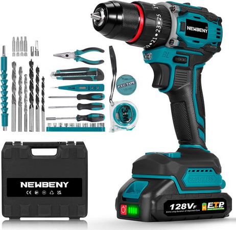 NEWBENY 3in1 Bürstenloser Akkuschrauber mit 80N.M Drehmoment für Makita 18V Akku