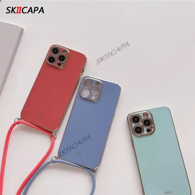 Silikonhülle mit Lanyard-Beschichtung für OPPO Find X9 Pro und Find X 9 in Purple und Multicolour - Bild 1