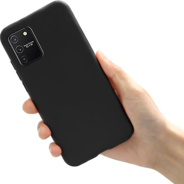Luxuriöse weiche Silikon Handyhülle für Samsung Galaxy S10 Lite und Note 10 Lite in Schwarz - Bild 1