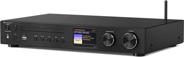 Soundmaster ICD4350SW Netzwerk-HiFi-Receiver mit CD-Player, WLAN und DAB+ in Schwarz - Bild 1
