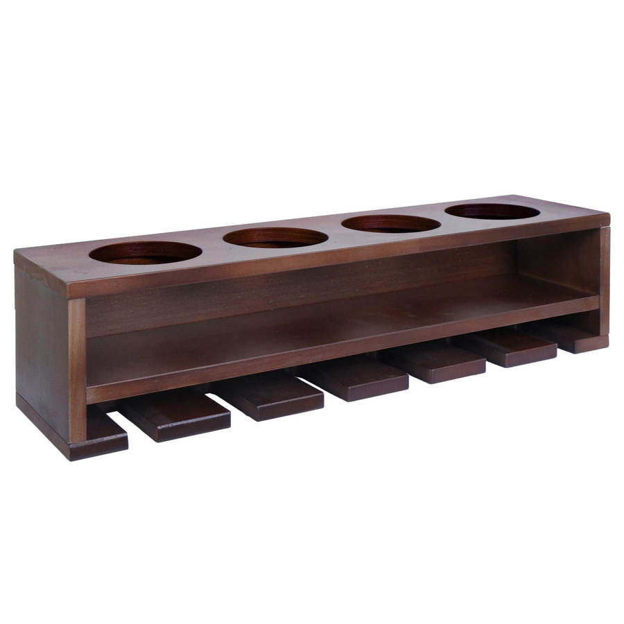 MCW Weinregal P21 aus Holz in Braun für 4 Flaschen und 6 Gläser, B/T/H: 48 x 12 x 12 cm - Bild 2