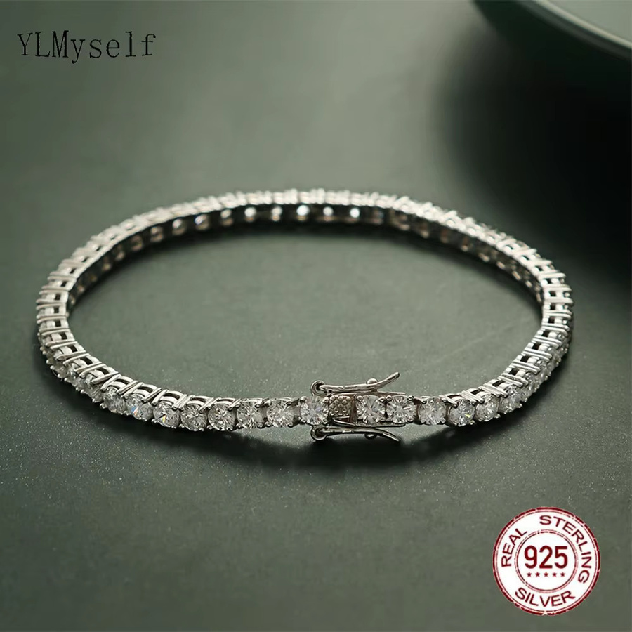 YLMyself Tennis-Armband, 925 Silber, Zirkonia, Damen - Bild 4
