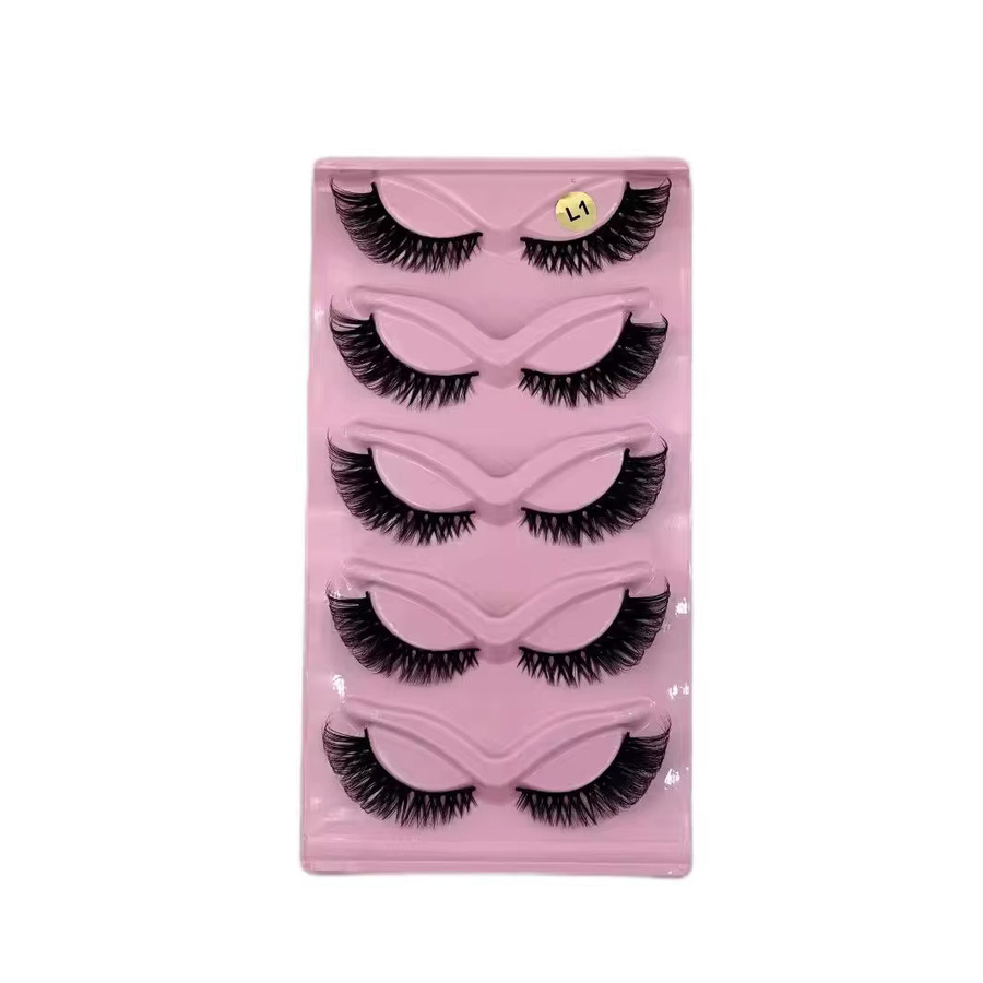CNKESS Künstliche Wimpern Cat-Eye, 5 Paar, Unisex - Bild 2