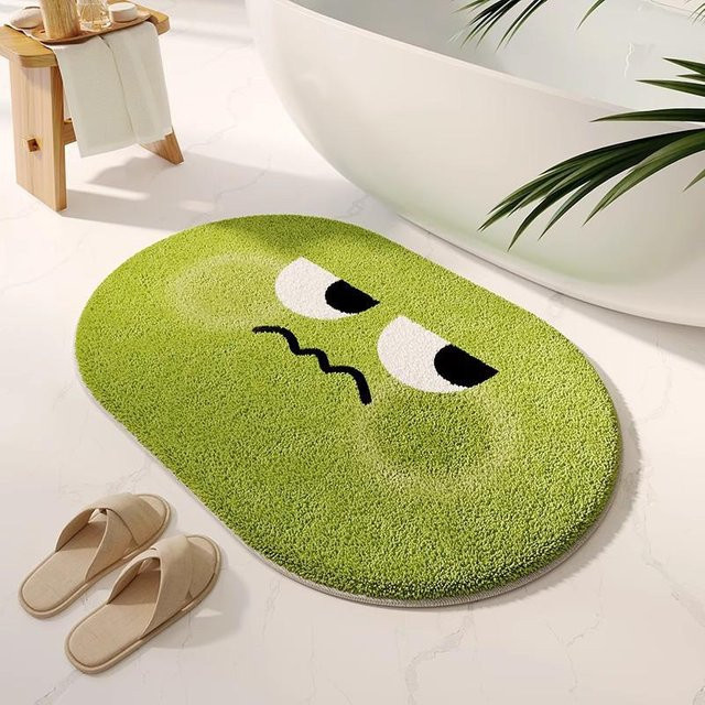 Yiran Health & Beauty Monster Badezimmer-Bodenmatte in Multicolour, rutschfeste und waschbare Fußmatte mit Cartoon-Design, Breite: 60 cm, Tiefe: 40 cm - Bild 1