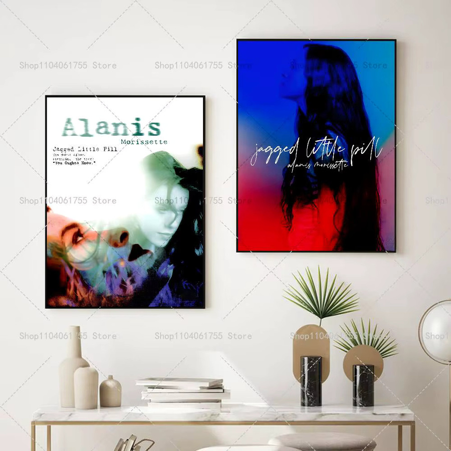 Selbstklebender Kunst-Aufkleber Alanis Morissette Poster aus wasserfestem Papier, Wanddekoration in Mehrfarbig, Rechteckig - Bild 5