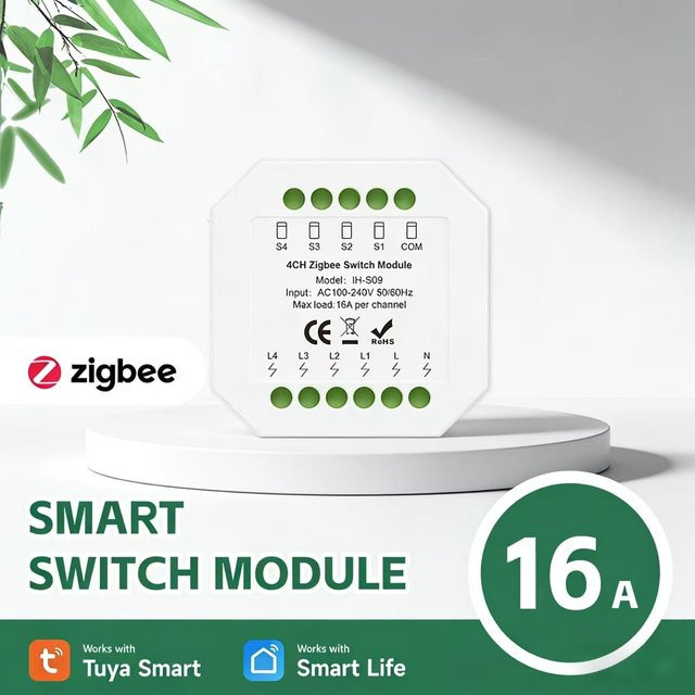 Tuya Zigbee Smart Switch Modul IH-S09 16A in Weiß für Tuya oder Smart Life Home Automation - Bild 1