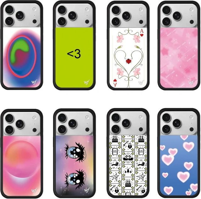 Wildflower INS Strawberry XCX Swan Crown Handyhülle für iPhone 17 16 15 14 13 12 Pro Max Plus in Red Peach Love Plaid - Bild 1
