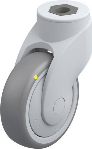 Blickle Lenkrolle LWGE-TPA 101KF-ELS in Silber und Grau mit Kunststoffrad, Durchmesser: 100 mm, Tragfähigkeit: 70 kg - Bild 1