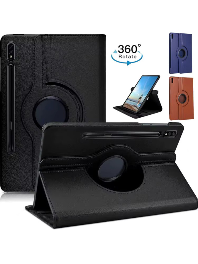 Drehbare Lederhülle für Samsung Galaxy Tab A7 Lite, A8, A9, A9 Plus, S6 Lite und S9 FE in Schwarz oder Blau - Bild 4