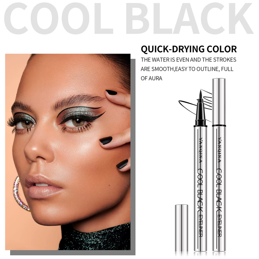 YANQINA Eyeliner-Stift, schwarzbraun, wasserfest - Bild 2