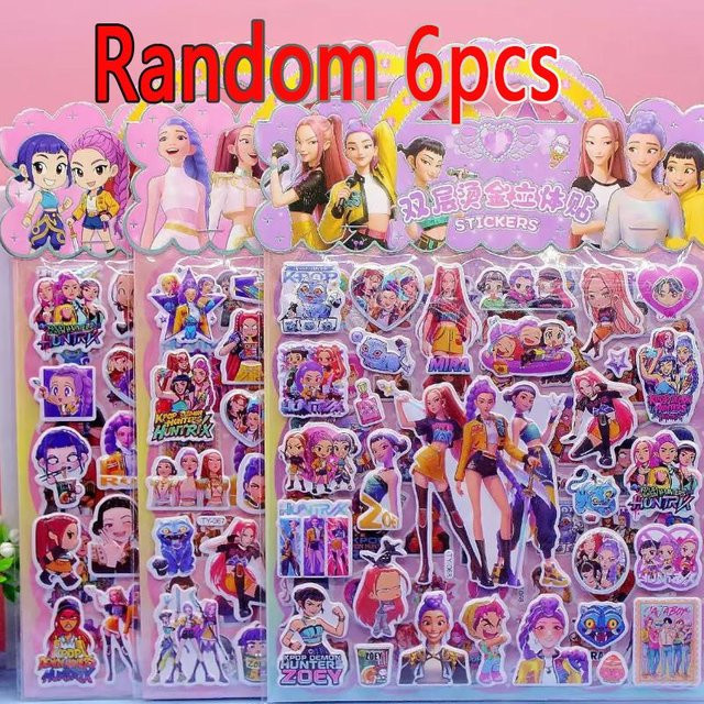 Wasserfeste 3D Kpop Dämonenjäger Aufkleber für Kinder, Mehrfarbig, DIY Sticker für Laptop, Fahrrad und Kühlschrank - Bild 1