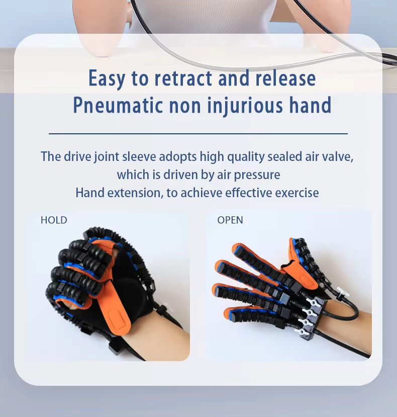 Intelligenter Rehabilitationsroboter-Handschuh zur Handfunktionstherapie bei Schlaganfall und Hemiplegie mit Massagefunktion und Fingertrainer - Bild 3