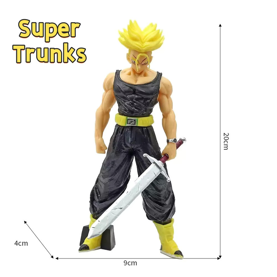 Bandai Dragon Ball Super Saiyan Future Trunks Anime Figur aus PVC, Multicolor, Höhe: 21,5 cm - Bild 3